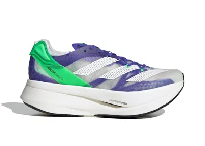 Pre-owned Adidas Originals Adizero Prime X Green Sneakers In Cloud White/sonic Ink