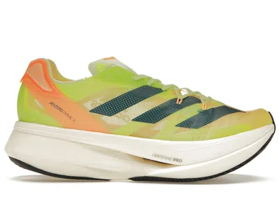 Pre-owned Adidas Originals Adizero Prime X Sneakers In Pulse Lime/real Teal/flash Orange