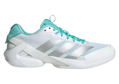 Pre-owned Adidas Originals Adizero Ubersonic (women's) Sneakers In Cloud White/silver Metallic/mint Ton