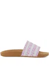 Adidas Originals Adllette Stripes Polka Dot Sandals In Multi