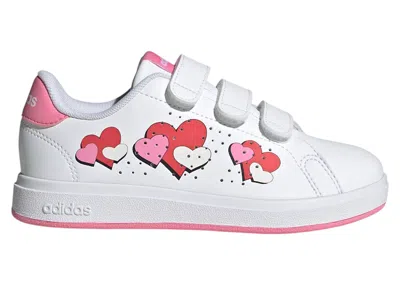 Pre-owned Adidas Originals Advantage Base 2.0 Sneakers In Cloud White/bliss Pink/semi Lucid Red