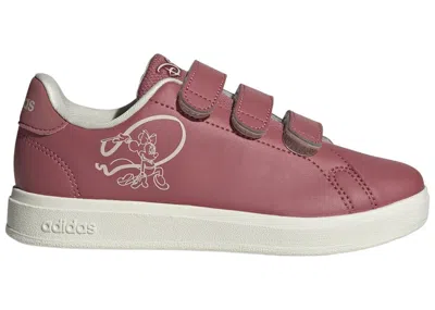 Pre-owned Adidas Originals Advantage Disney Mickey Sneakers In Preloved Crimson/sandy Pink/off White In Multi
