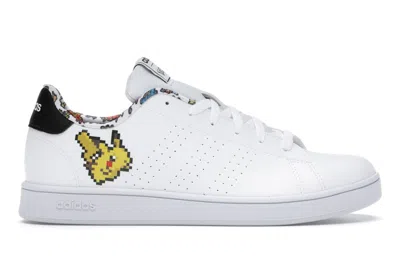 Pre-owned Adidas Originals Advantage Pikachu (youth) Sneakers In Cloud White/core Black