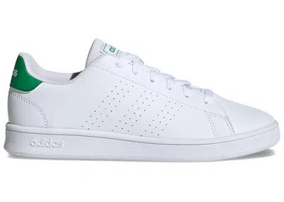 Pre-owned Adidas Originals Advantage White (junior) Sneakers In Cloud White/green/grey Two