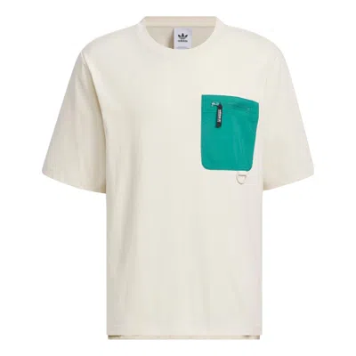 Adidas Originals Adventure Pocket T-shirt 'beige' In Neutral