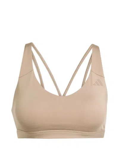 Adidas Originals All Me Essentials Medium Support Bra In Neutral