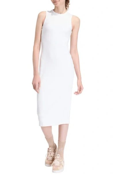 Adidas Originals All Szn Rib Midi Tank Dress In White