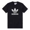 Adidas Originals Alphabet Printing Pattern Breathable Short Sleeve Black In Black