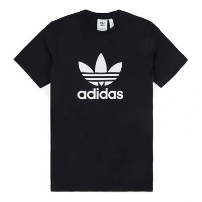 Adidas Originals Alphabet Printing Pattern Breathable Short Sleeve Black