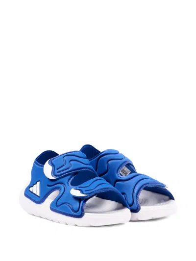 Adidas Originals Babies' Altaswim 3 Logo Strap Sandals In Blue