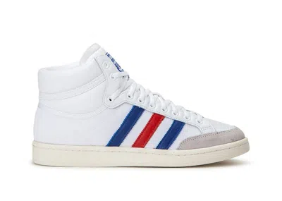Pre-owned Adidas Originals Americana Hi Sneakers In Footwear White/collegiate Royal/scarelet Red