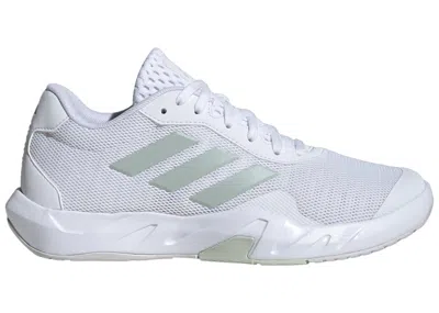 Pre-owned Adidas Originals Amplimove Trainer (women's) Sneakers In Cloud White/linen Green Met./dash Grey