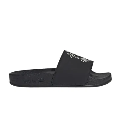 Pre-owned Adidas Originals André Saraiva X Adidas Adilette Slide J 'the World Needs Love' | Black | Kid's Size 5