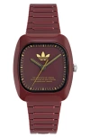 Adidas Originals Ao Bracelet Watch In Burgundy