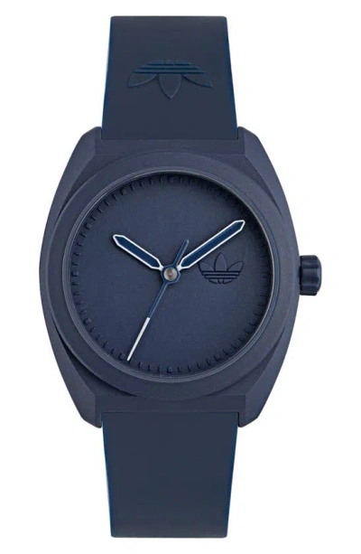 Adidas Originals Ao Street Resin Strap Watch In Blue