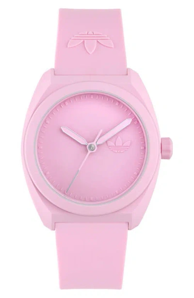 Adidas Originals Ao Street Resin Strap Watch In Pink
