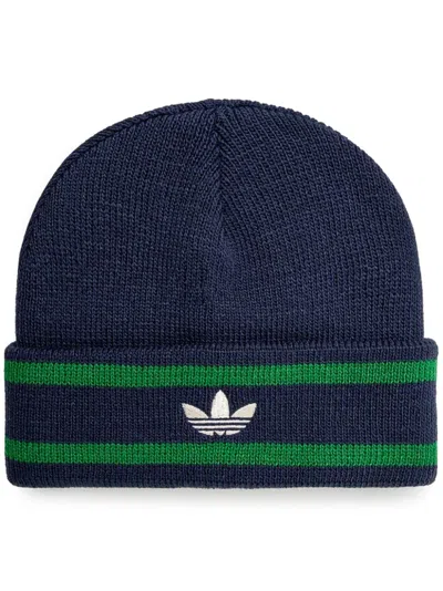 Adidas Originals Archive Beanie Hat In Blue