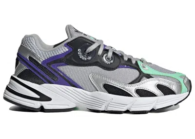 Pre-owned Adidas Originals Astir Silver Black Purple Aqua (women's) Sneakers In Silver Metallic/core Black