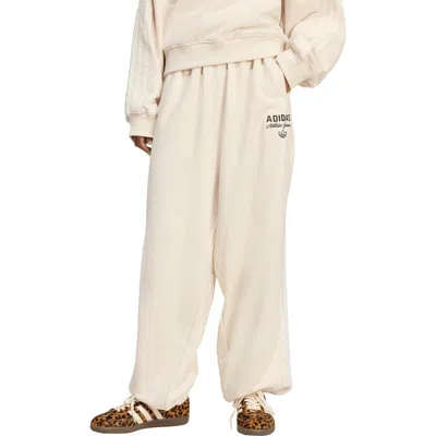 Adidas Originals Athl Dept French Terry Graphic Sweatpants In Neutral