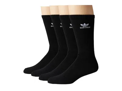 Adidas Originals Athletic Cushioned 6-pack Crew Men's Crew Cut Socks Shoes Black/aluminum 2: Lg (men Shoe 8-12 - Wome