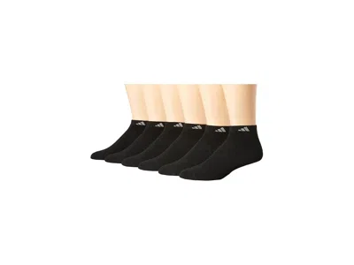 Adidas Originals Athletic Cushioned 6-pack Low Cut Men's Low Cut Socks Shoes Black/aluminum 2: Lg (men Shoe 8-12 - Wo