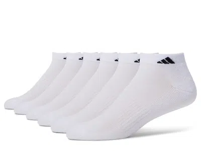 Adidas Originals Athletic Cushioned 6-pack Low Cut Men's Low Cut Socks Shoes White/black: Lg (men Shoe 8-12 - Women 1