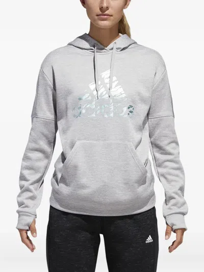 Adidas Originals Athletics Badge Of Sport Hoodie In Gray