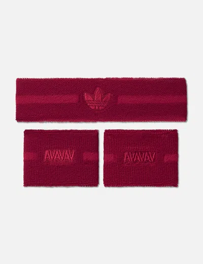 Adidas Originals Avavav X  Sweatband Set In Red