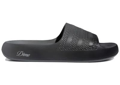 Pre-owned Adidas Originals Ayoon Slides Dime (women's) Sneakers In Core Black/vista Grey/gold Metallic