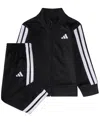 Adidas Originals Baby Boys 2-piece Long Sleeve Track Jacket And Pants Set In Black