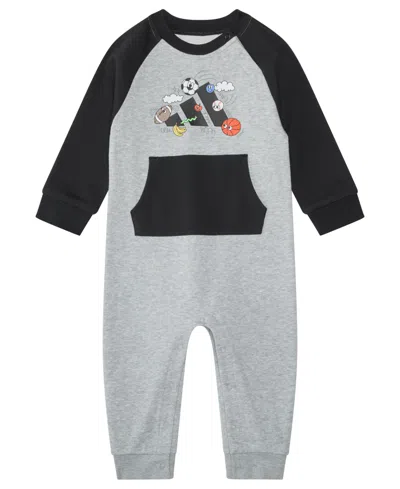 Adidas Originals Baby Boys Crew Neck Long Sleeve Coverall In Multi
