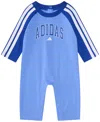 Adidas Originals Adidas Raglan Logo Romper In Blue