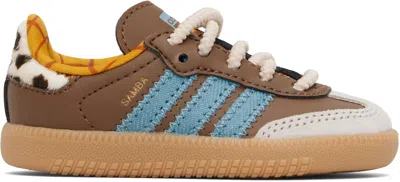 Adidas Originals Baby Brown Samba Og Elastic Lace Sneakers