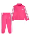 Adidas Originals Baby Girls Event Track Jacket And Bottoms, 2-piece Set In Pink