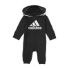 Adidas Originals Baby Unisex Hooded Long Sleeve Active Jumpsuit In Black