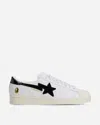 Adidas Originals Mens Adidas X Bape Superstar V Leather Low-top Trainers White Core Black Off Whi In White