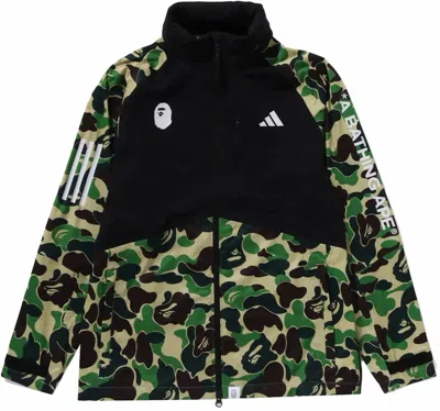 Pre-owned Adidas Originals Bape X Adidas Golf Camo Jacket Hooded Collared Wind Coat Performance Men Size In Black