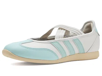 Adidas Originals Barreda Mary Jane Shoes Kid's Shoes White/halo Mint/warm Vanilla : 5.5 Big Kid M, Leather/synthetic In Blue