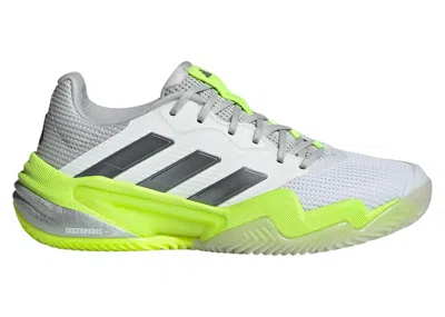 Pre-owned Adidas Originals Barricade 13 Clay (women's) Sneakers In Cloud White/iron Metallic/lucid Lemon