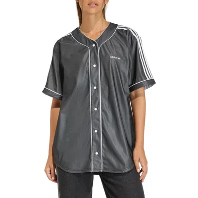 Adidas Originals Baseball Oversize Shirt In Black
