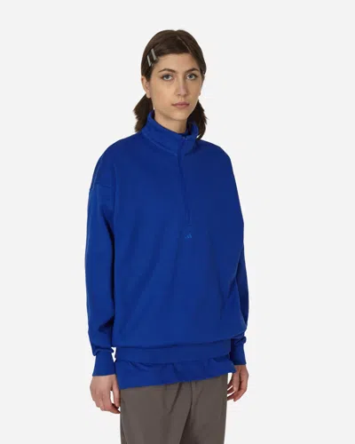 Adidas Originals Basketball Half-zip Crewneck Sweatshirts Lucid In Blue
