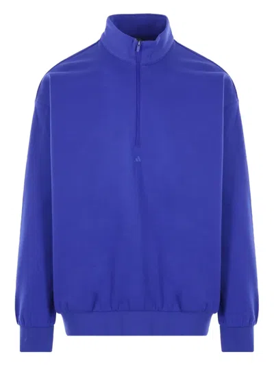 Adidas Originals Basketball-logo Printed Sweatshirt In Blue