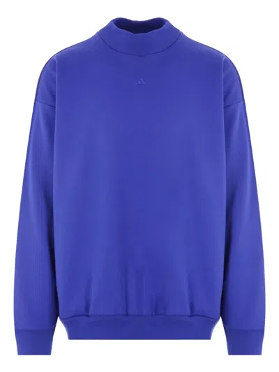 Adidas Originals Basketball-logo Printed Sweatshirt In Blue