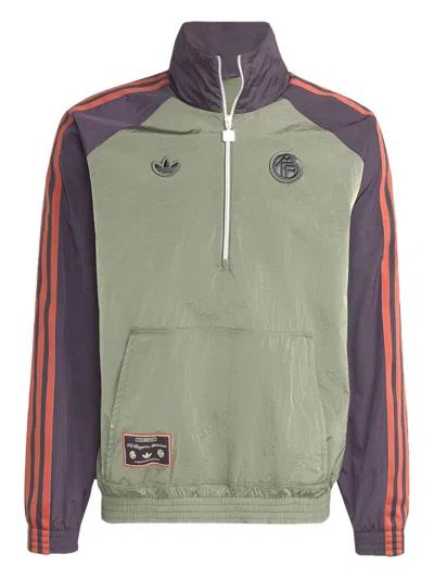 Adidas Originals Bayern München Fc Half-zip Sweatshirt In Green