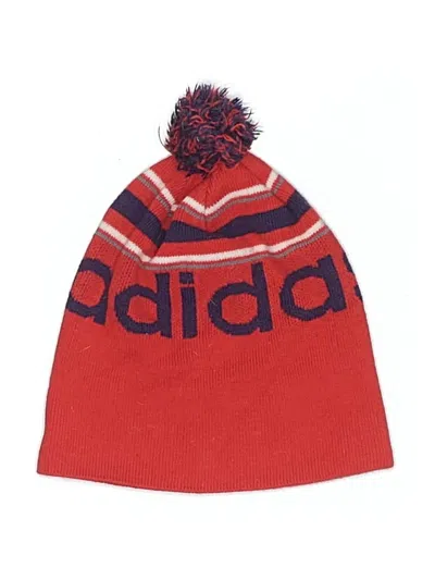 Pre-owned Adidas Originals Kids' Beanie Hat In Red