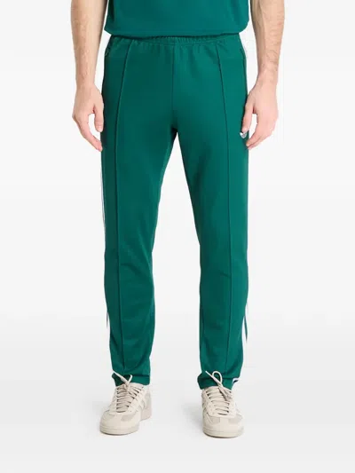 Adidas Originals Beckenbauer Stripe-detail Track Pants In Green