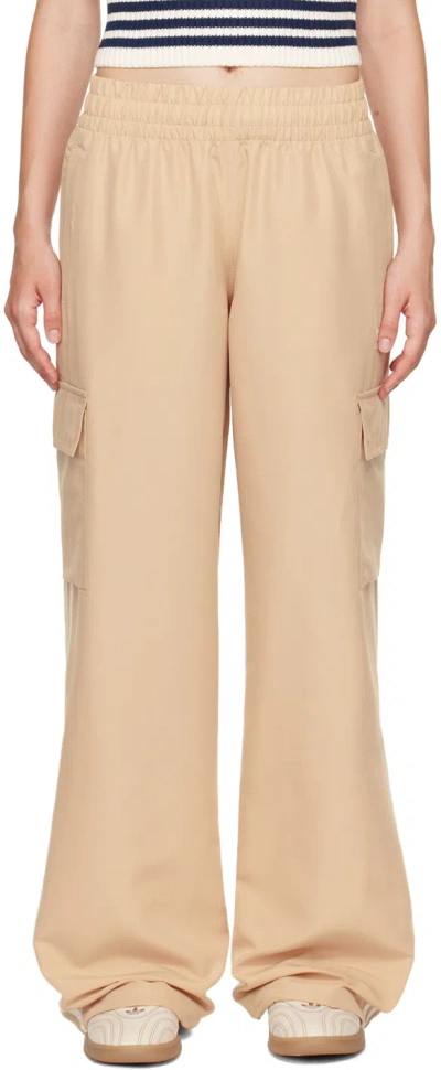 Adidas Originals Beige Adicolor Cargo Trousers In Magbei