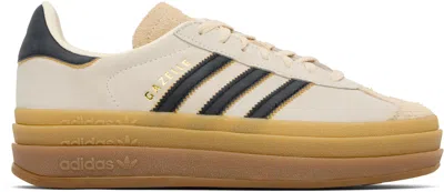 Adidas Originals Kids' Beige & Black Gazelle Bold Sneakers In Neutral