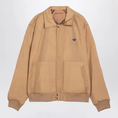 Adidas Originals Beige Harris Reversible Jacket With Check Pattern In Nylon In White