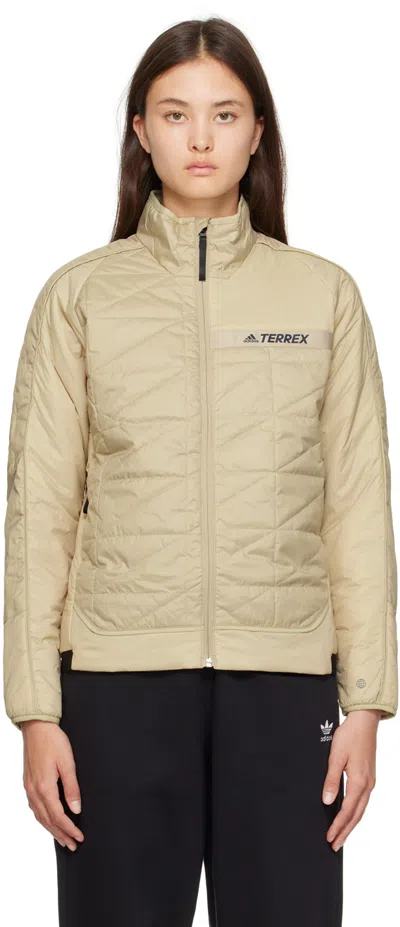 Adidas Originals Beige Insulated Jacket In Savannah